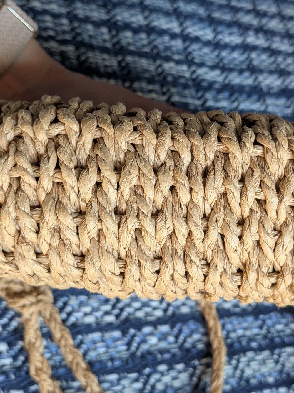 Small Raffia Bag with Round Handles - Picture 5 of 7